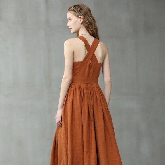 Linennaive Corset Style Linen Dress - Picture 2 of 4